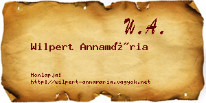 Wilpert Annamária névjegykártya